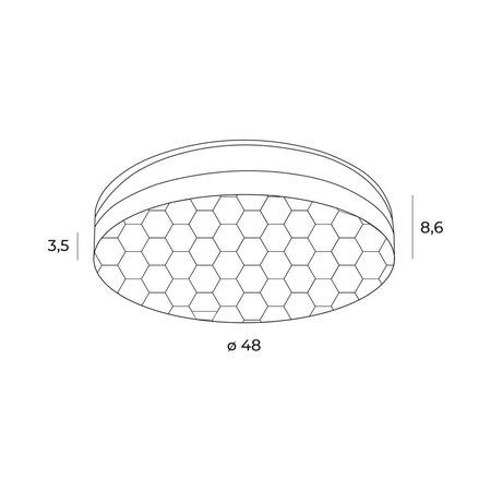 Plafon Maxlight C0218 czarny/chrom