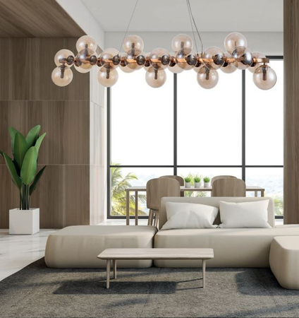 Lampa wisząca Italux PND-5252-A-25-GD-CGN Cabella