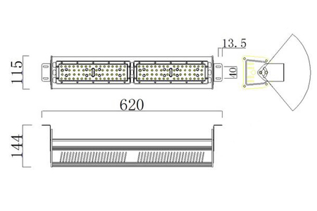 Lampa LED IC HighBay Linear 100W Philips 3030 5 lat gwarancji CW