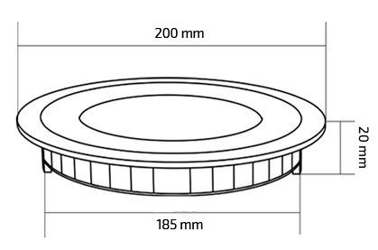 Oprawa wewnętrzna Greenie LED Okrągła cienka 15W
