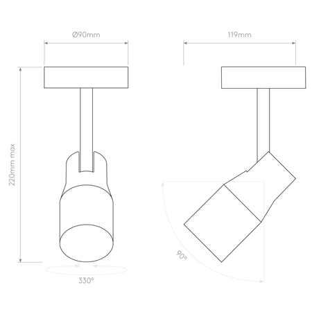 Spot Astro Apollo Single 1422002 Matowy Czarny