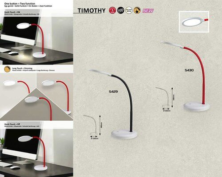 Lampa stołowa Rabalux Timothy 5430 czerwony