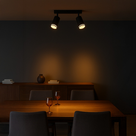 Milagro Oprawa Pipe Ring Spot Czarny 2xGU10 ML2069 CZARNY