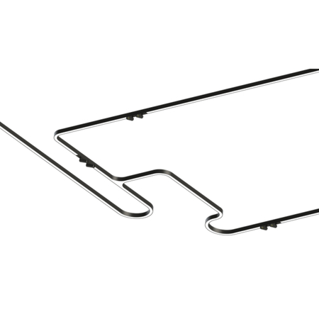 Alpina System Oprawa liniowa Greenie Straight 60 cm pusta z kablem i złączami czarny