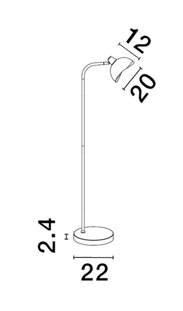 Lampa podłogowa Luces Exclusivas BANAC - czarny mat LE43427