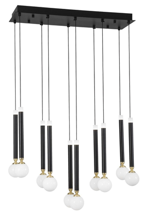 Lampa wisząca Luces Exclusivas UNION LE41812 czarny/mosiądz