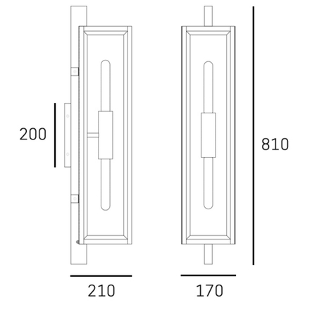 Cosmo Light Kinkiet DOVER W02095BK