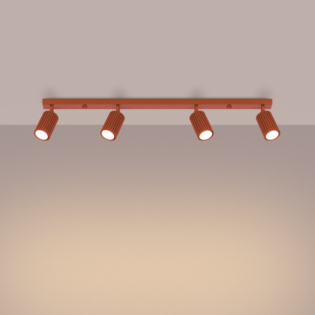 Sollux Lighting Plafon KARBON 4L ochra czerwona SL.1641