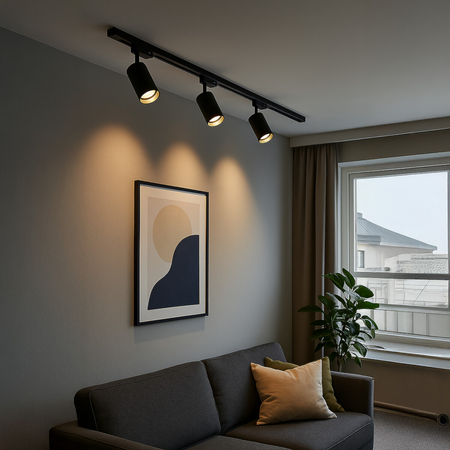 Milagro Track Spot Pipe Czarny 1xGU10 3-obwodowy ML2062 CZARNY