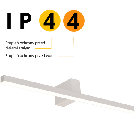 Kinkiet Nevada L 1xLED biały IP44 LP-778/1W L WH