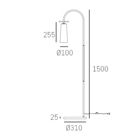 Cosmo Light Lampa stojąca BOW F01145BK