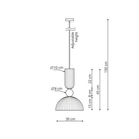 Light Prestige Piega 1 wisząca duża dymna LP-939/1P L smoked