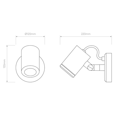 Spot zewnętrzny Astro Jura Single Spot 1375013 Mosiądz