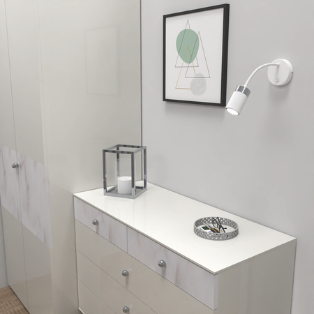 Milagro Kinkiet flex Joker 1xGU10 Biały/Chrom MLP8533 BIAŁY/CHROM