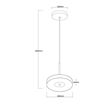 Light Prestige Wisząca lampa Casy dymna LED CCT LP-3176/1P S SM