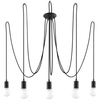 Sollux Lighting Żyrandol EDISON 5 czarny SL.0371