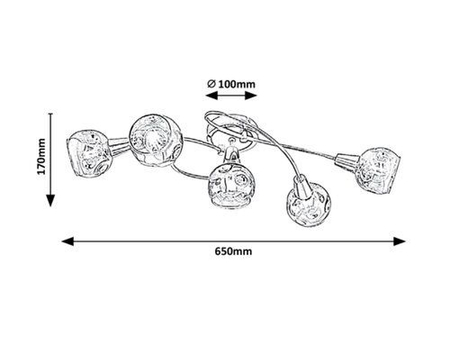 Lampa sufitowa Rabalux Tamara 5349 chrom