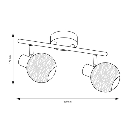 Milagro Lampa sufitowa DEX 2xE14 ML2118 KASZMIR