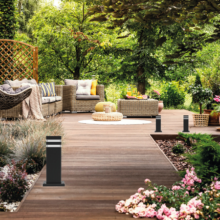 Eko-Light Lampa Ogrodowa Stojąca Vini 1xGU10 IP54 EKO0735 CZARNY