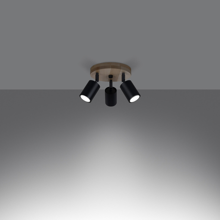 Sollux Lighting Plafon VERDO 3P czarny SL.1292