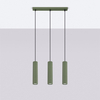 Sollux Lighting Lampa wisząca KARBON 3L zielona oliwka SL.1613