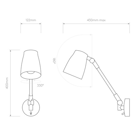 Kinkiet Astro Atelier Grande 1224016 Matowy Czarny