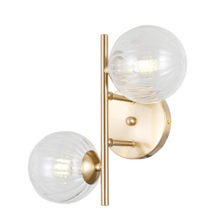 Kinkiet Italux Toledo WL-40717-2-HBR Złoty