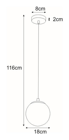 Lampa wisząca LAYLA Kaja K-8034B-1 chrom