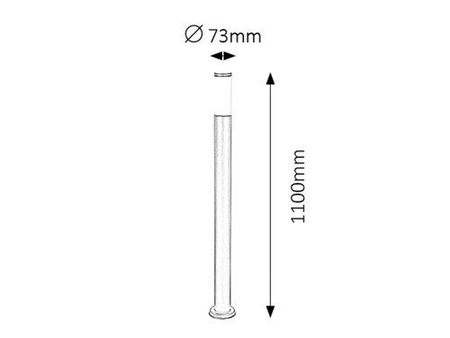 Lampa zewnętrzna Rabalux Black torch 8148 czarny matowy