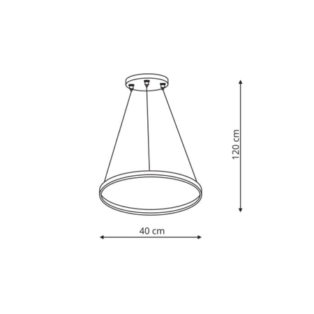 Lampa wisząca Ring mały 4000K 1xLED czarny LP-909/1P 4S BK