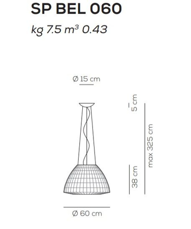 Lampa wisząca Axo Light Bell 060 Żółta