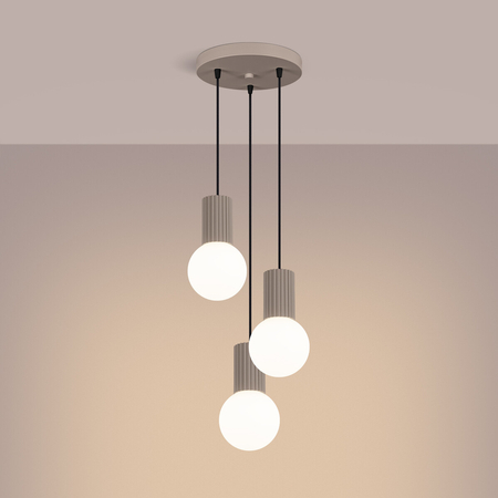 Sollux Lighting Lampa wisząca HALO 3P taupe SL.1745
