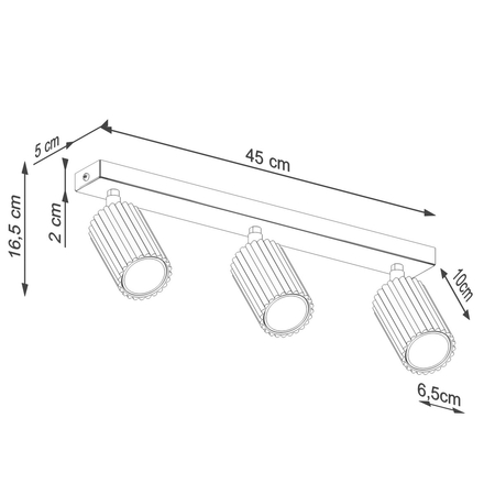 Sollux Lighting Plafon KARBON 3L taupe SL.1764