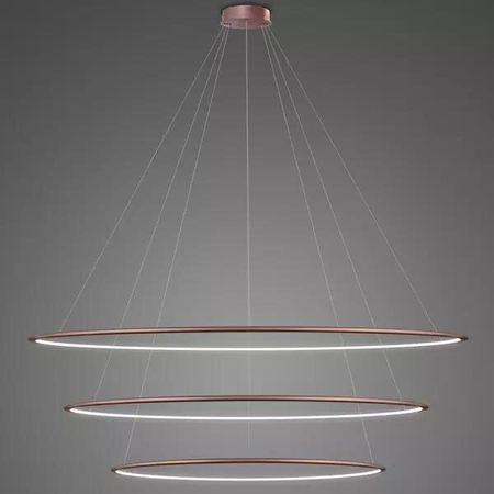 Lampa wisząca Ledowe Okręgi No.3 180cm 4k Różowe Złoto