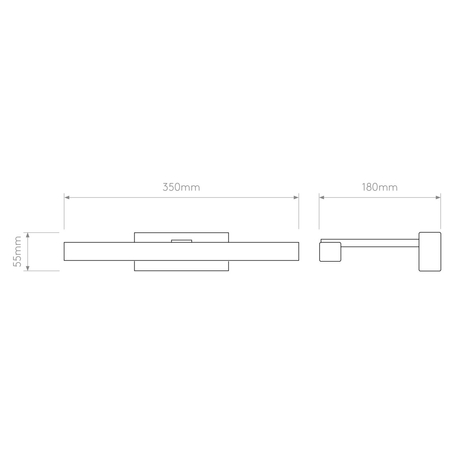 Kinkiet Astro Kashima 350 LED 1174003 Polerowany Chrom
