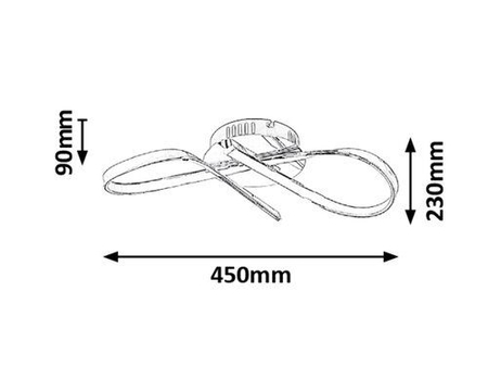 Lampa sufitowa Rabalux Aniela 2187 chrom