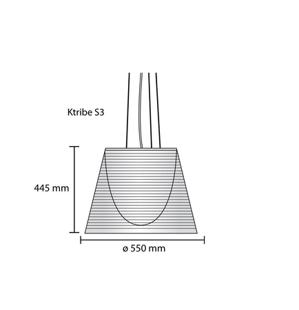 Lampa wisząca Flos F6258000 Ktribe 3 Srebrna