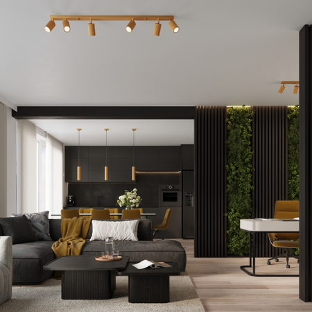 Sollux Lighting Plafon KARBON 4L złoty SL.1565