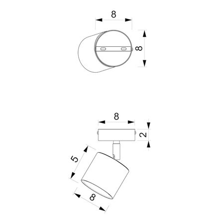 Milagro Kinkiet Dixie 1xGX53 Niebieski/Biały MLP7604 NIEBIESKI / BIAŁY