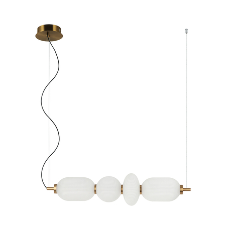 Lampa wisząca Italux Nico PND-8545-4H-AB-WH Czarny, złoty