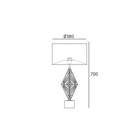 Cosmo Light Lampa stołowa CARACAS T01960CH