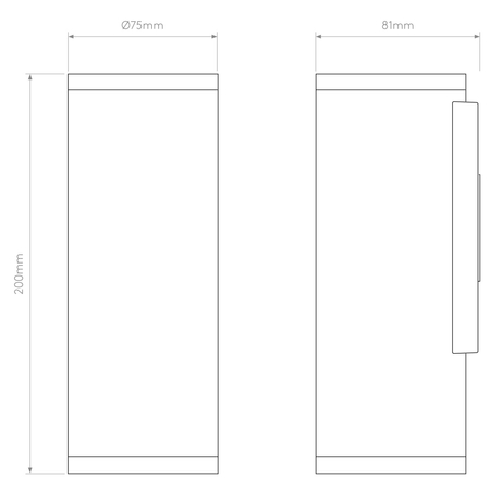Kinkiet zewnętrzny Astro Ava 200 1428005 Czarny z Teksturą