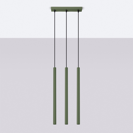 Sollux Lighting Lampa wisząca PASTELO 3 zielona oliwka SL.1520
