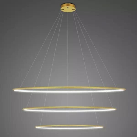 Lampa wisząca Ledowe Okręgi No.3 120cm 4k złota