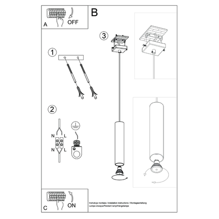 Sollux Lighting Lampa wisząca LAGOS 1 zielona oliwka SL.1484