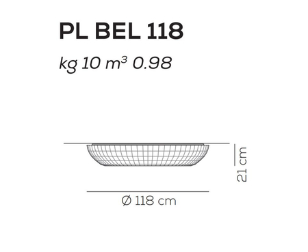 Plafon Axo Light Bell 118 Kremowy
