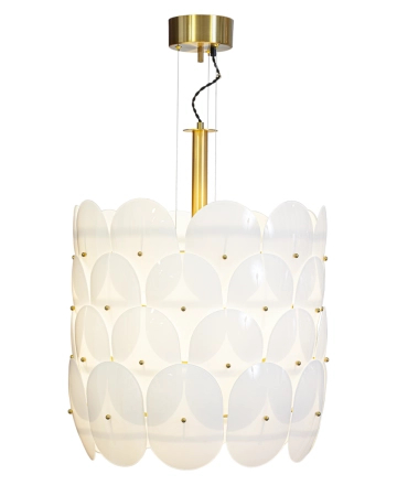 Lampa wisząca By Rydens Omlot Ø50 biały/miedziany