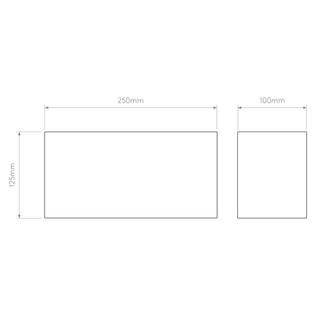 Klosz/Abażur Astro Rectangle 250 5001006 Czarny