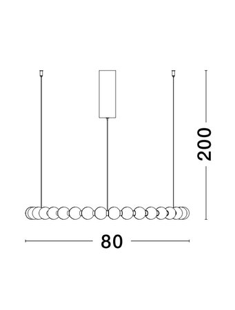 Lampa wisząca Luces Exclusivas MOCA złoty LE42749