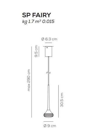 Lampa wisząca Axo Light Fairy Amber